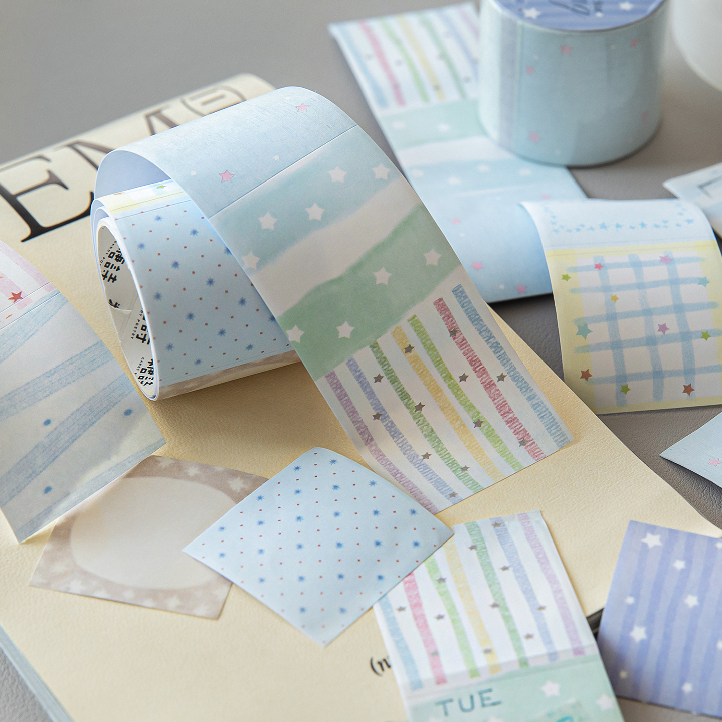 Label Printer Tape - Morning Rain Self-Adhesive Label Tape for