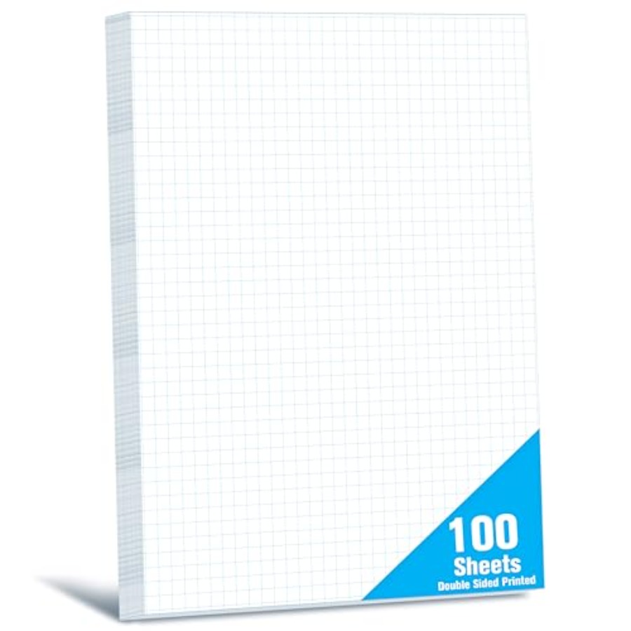 100 Sheets Graph Paper Double- - Graph Paper Pad recension och pris