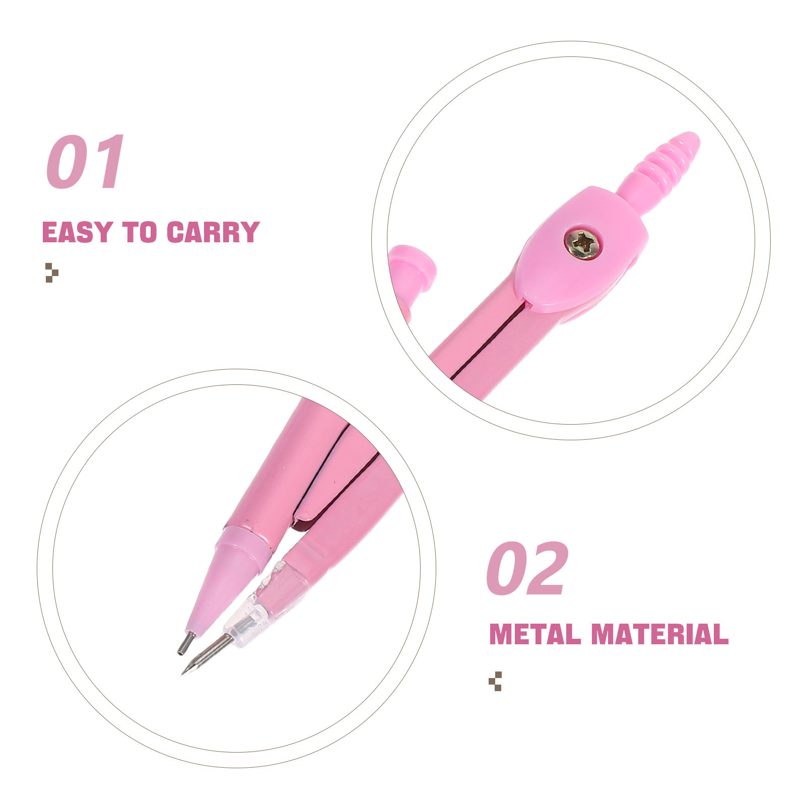 3 Sets Metal Circular Compass  - Compass Geometry Set recension och pris