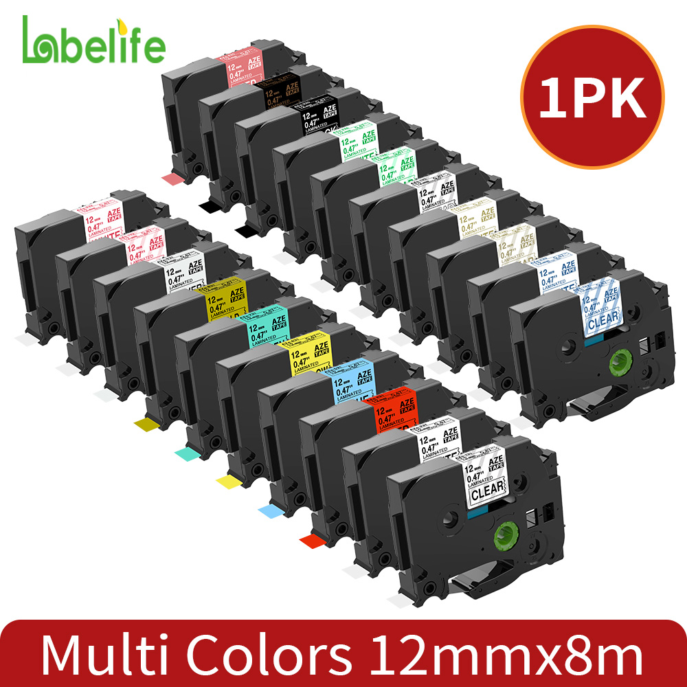 Laminated Label Tape 12mm Comp - Label Printer Tape recension och pris