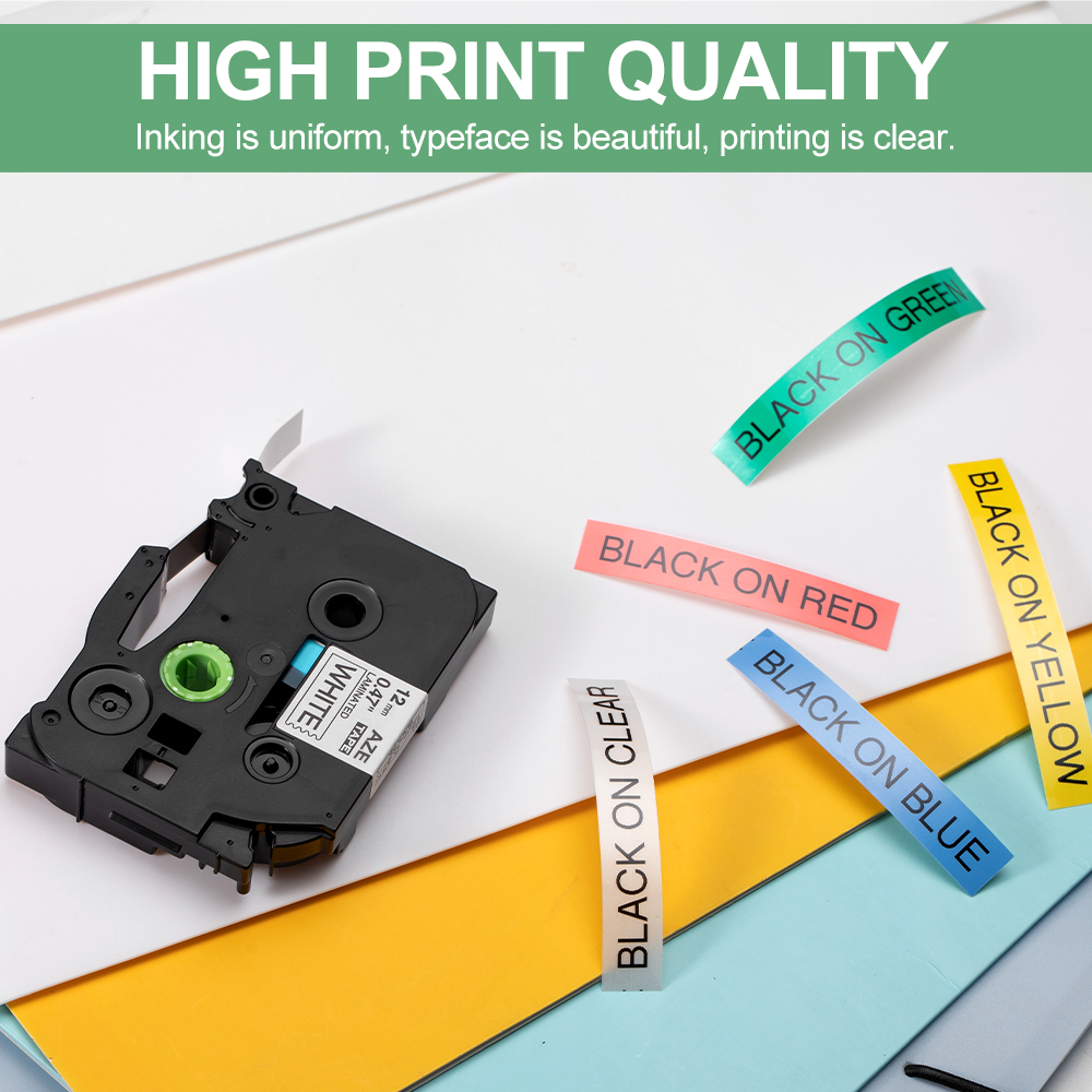 Laminated Label Tape 12mm Comp - Label Printer Tape recension och pris