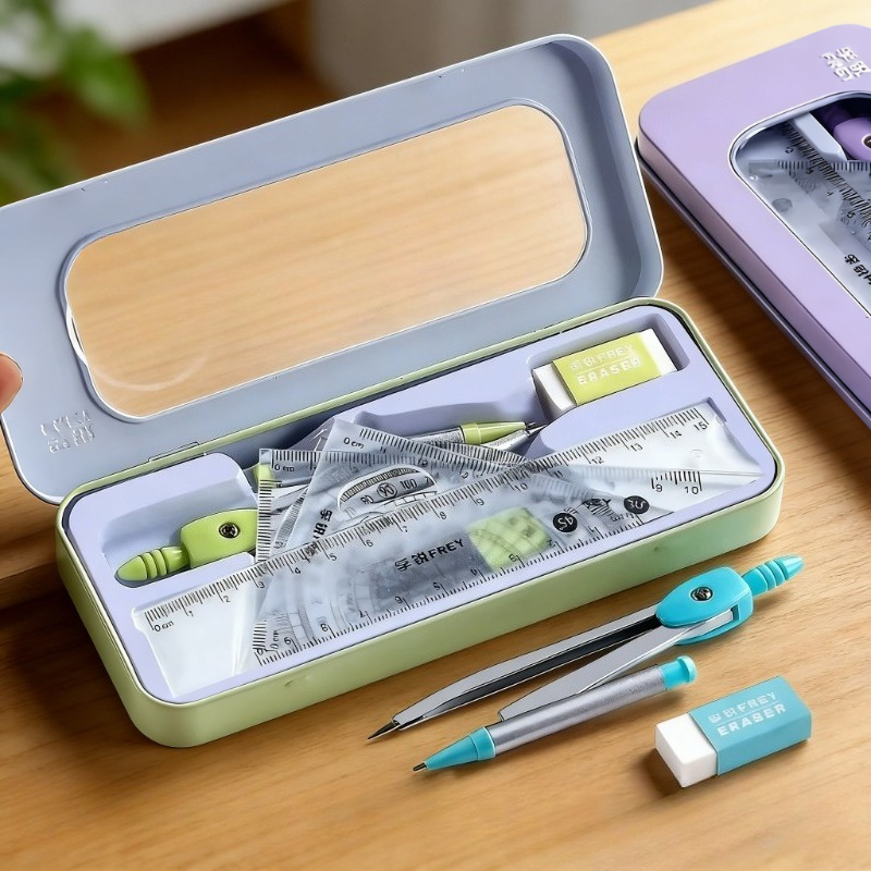 Math Geometry Set with Iron Bo - Compass Geometry Set recension och pris