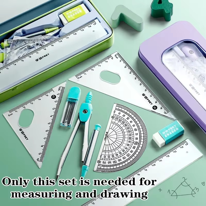 Math Geometry Set with Iron Bo - Compass Geometry Set recension och pris