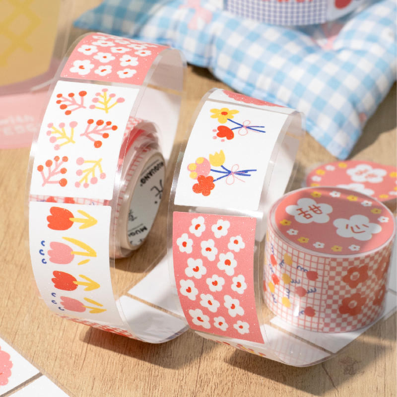 Kawaii Floral Print Label Stic - Label Printer Tape recension och pris