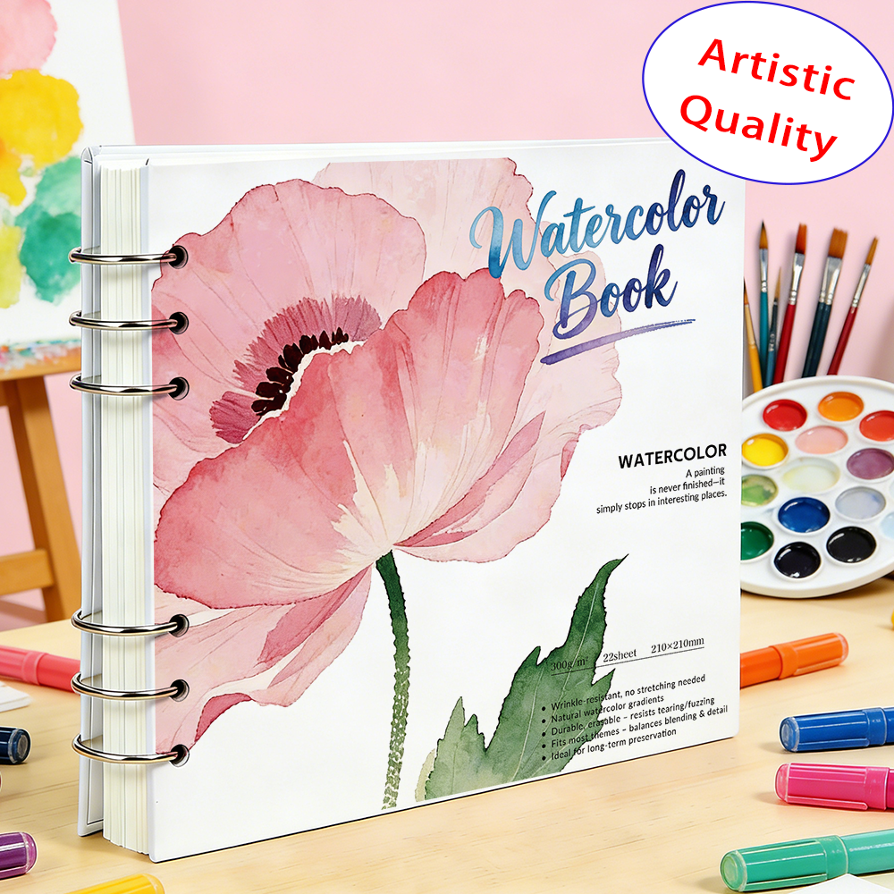 Watercolor Book 210x210mm 300G - Art Sketchbook Ring recension och pris