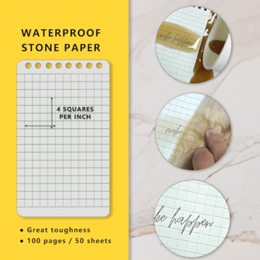 4PCS Waterproof Spiral Noteboo - Graph Paper Pad recension och pris