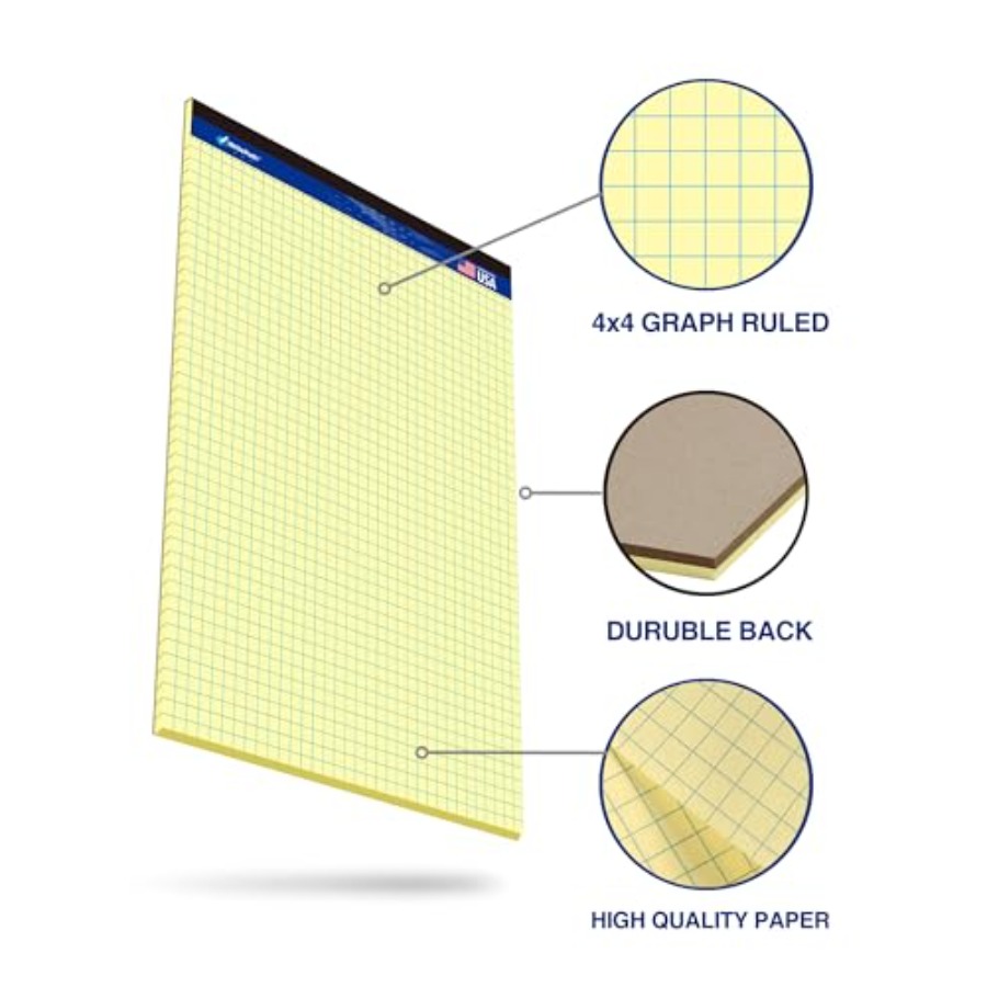 Graph Paper Pads 8.5 x 11, 4x4 - Graph Paper Pad recension och pris