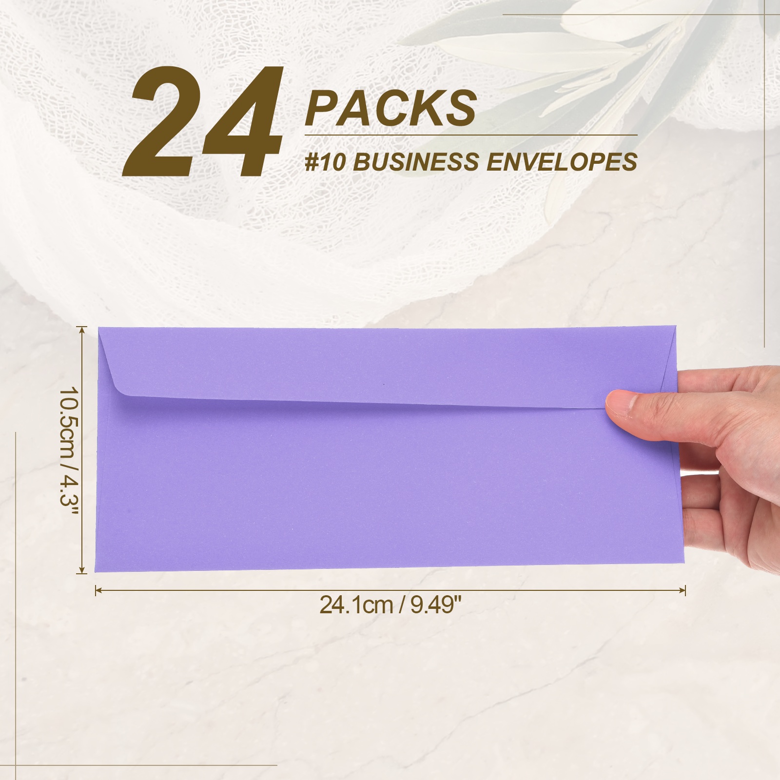24Pcs 24.1cmx10.5cm Colored Se - Letter Envelope Kraft recension och pris
