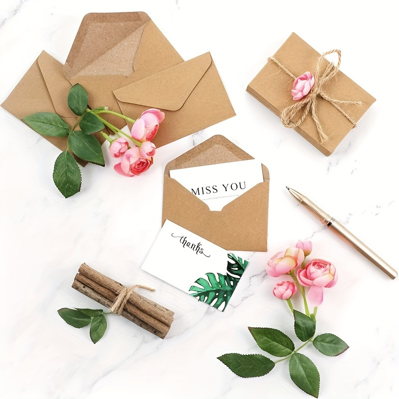 50/100pcs Kraft Paper Envelope - Letter Envelope Kraft recension och pris