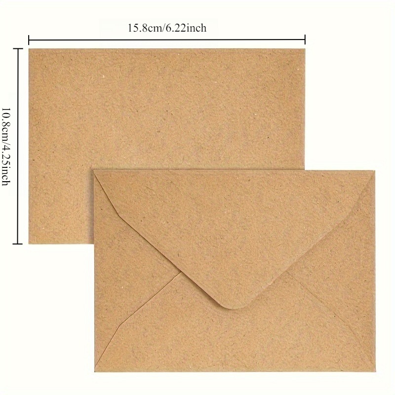 50/100pcs Kraft Paper Envelope - Letter Envelope Kraft recension och pris