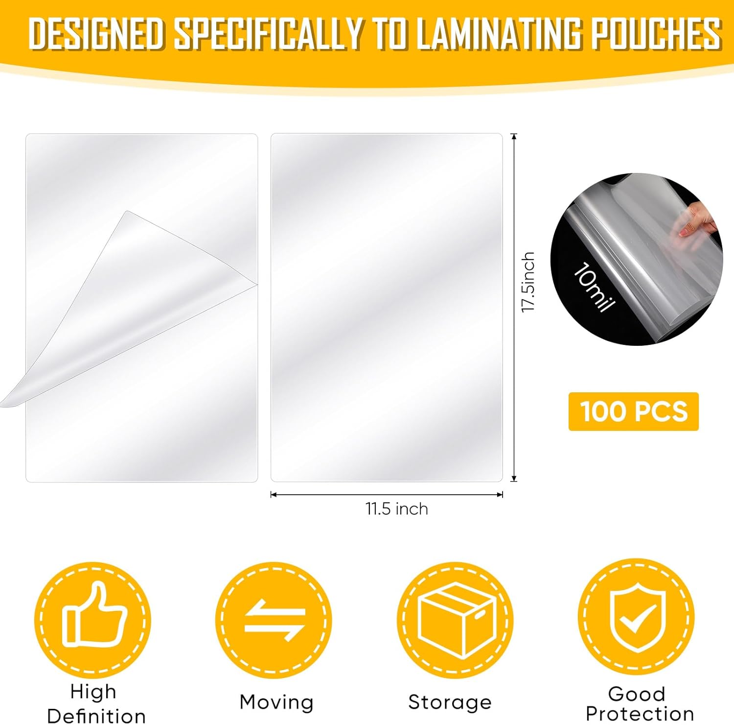 100 Pcs 10 Mil Thermal Laminat - Document Laminator Pouch recension och pris
