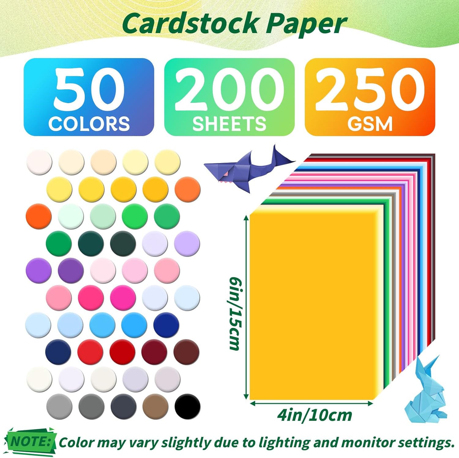 4x6 Cardstock 50 Colors 200 Pa - Cardstock Paper Pack recension och pris
