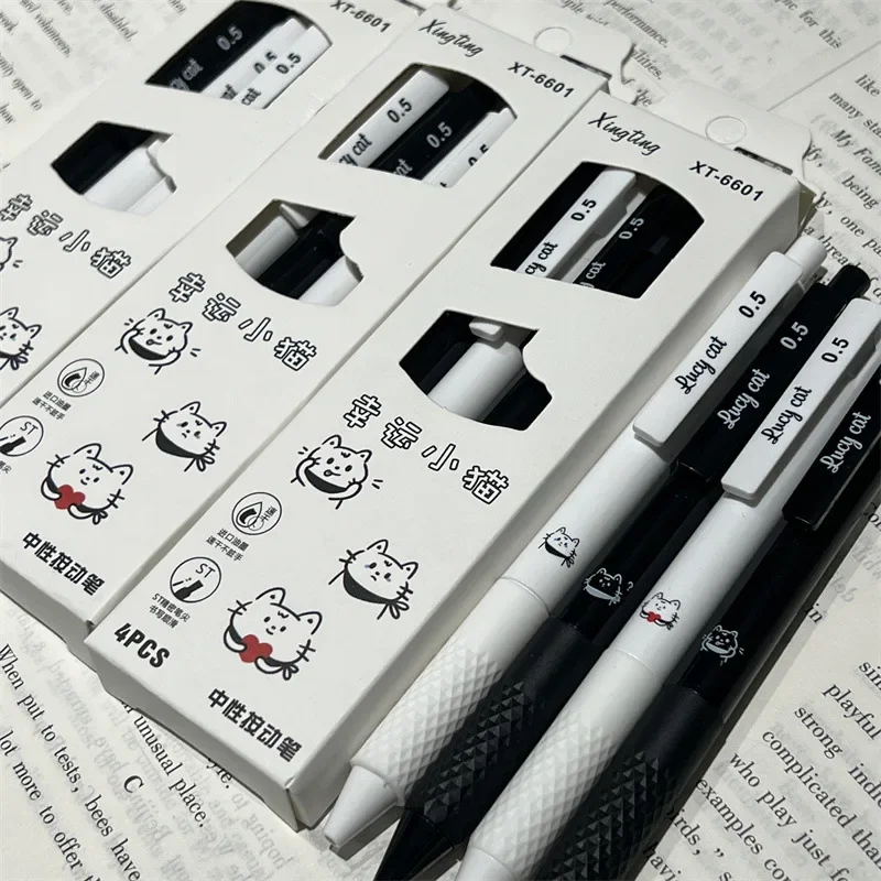 4pcs Cute Pens Lucky Kitten Pe - Gel Ink Pen Set recension och pris