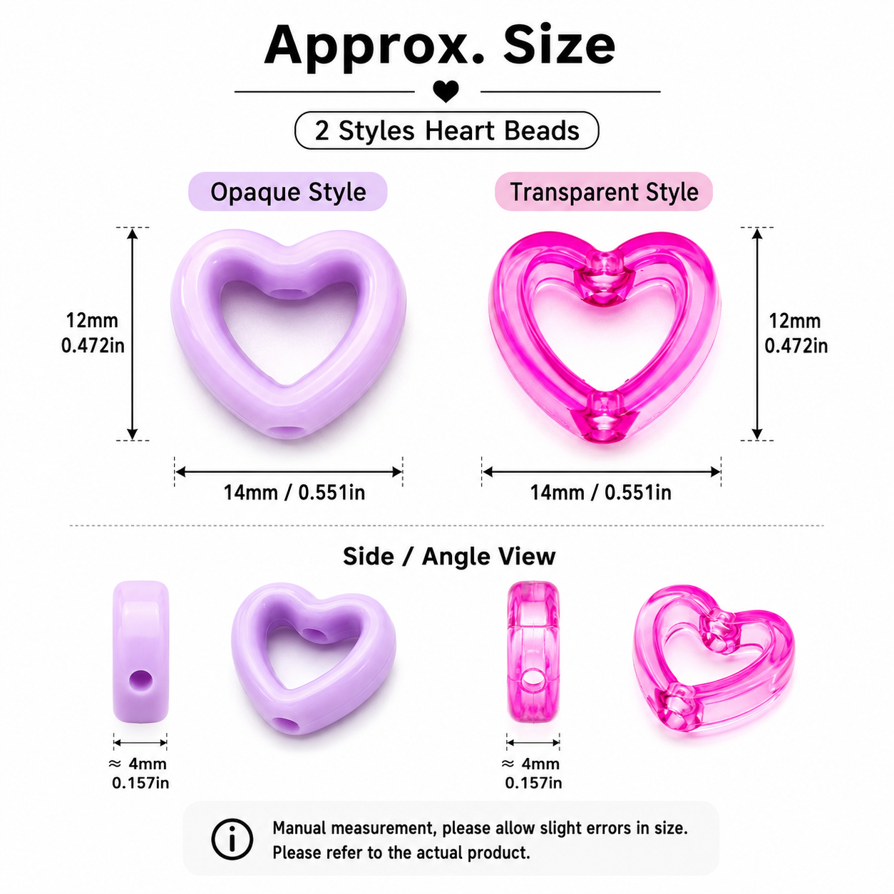30Pcs Multicolor Clear Heart A - Stationery Warehouse recension och pris