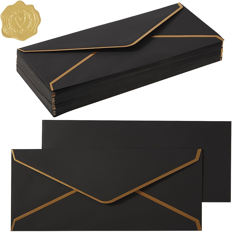 10 PCS  High-end Black Envelop - Letter Envelope Kraft recension och pris