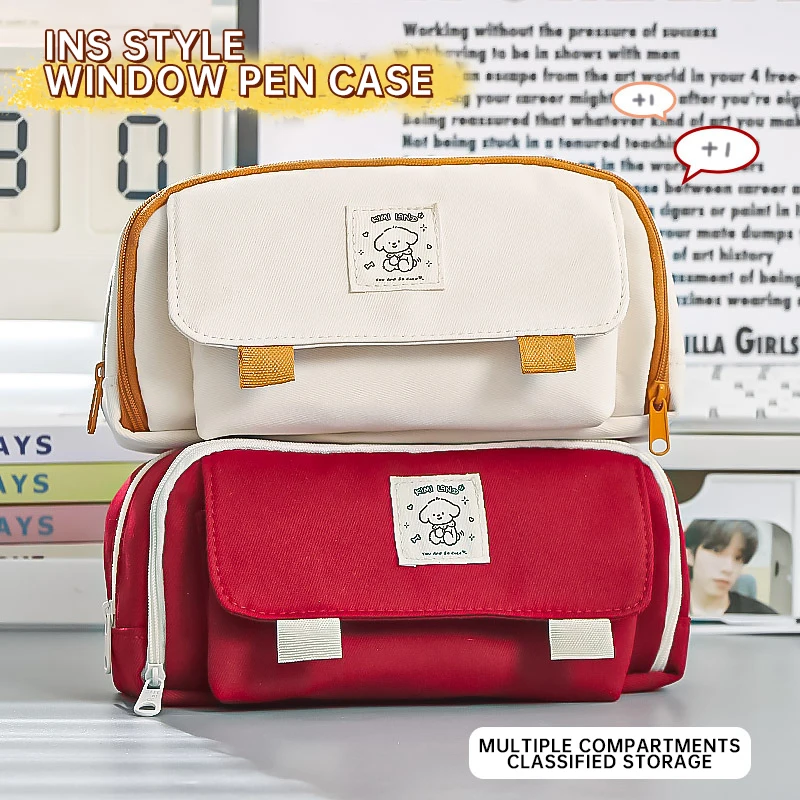Large Capacity Pencil Case Cut - Office Supply Office Stationery Items recension och pris