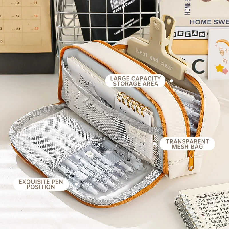 Large Capacity Pencil Case Cut - Office Supply Office Stationery Items recension och pris