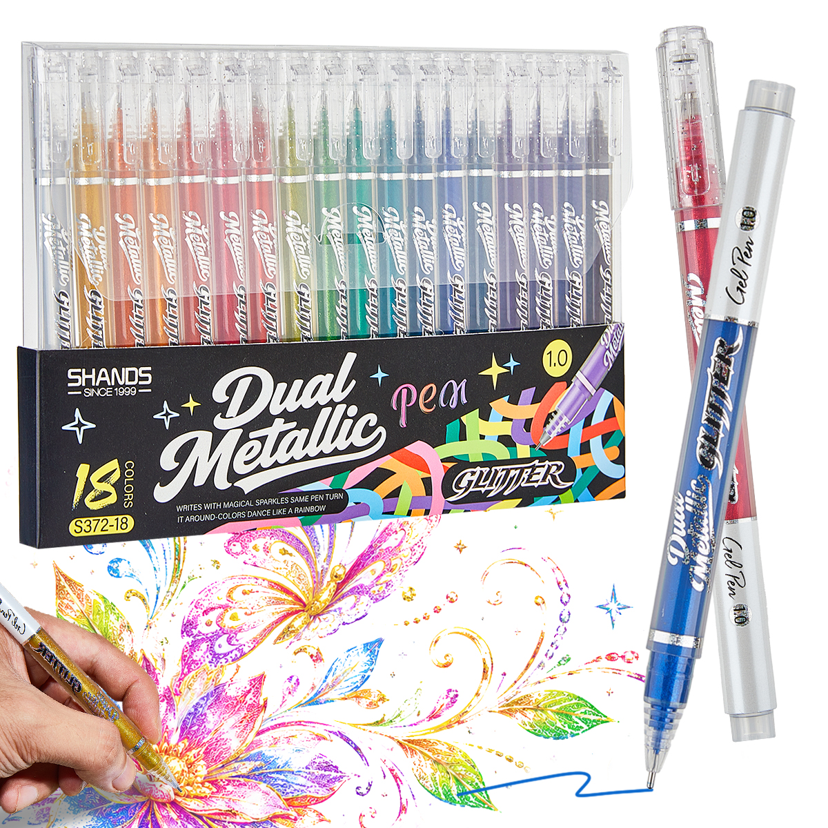 Sparkly Glitter Gel Pens Set 1 - Gel Ink Pen Set recension och pris
