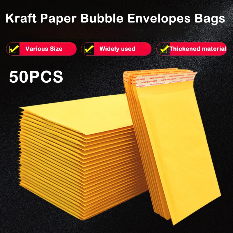 50PCS Kraft Paper Bubble Maile - Letter Envelope Kraft recension och pris
