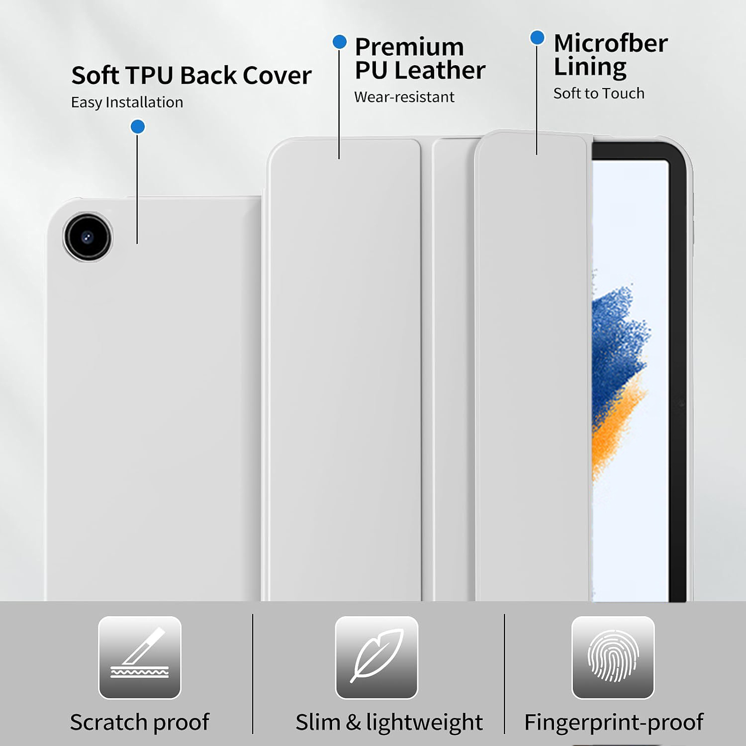 Tri-fold Flip Case For Samsung - Sticky Note Cube recension och pris