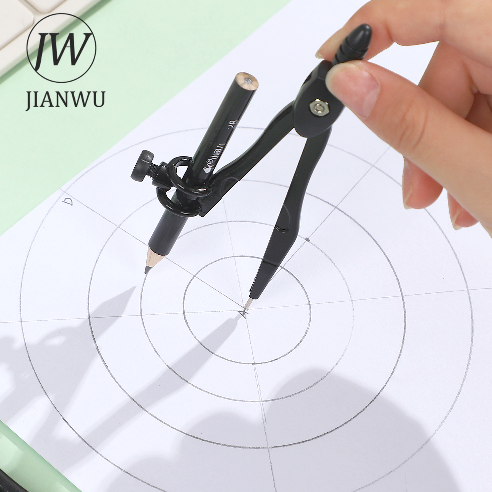 JIANWU Black Metal Compass Geo - Compass Geometry Set recension och pris