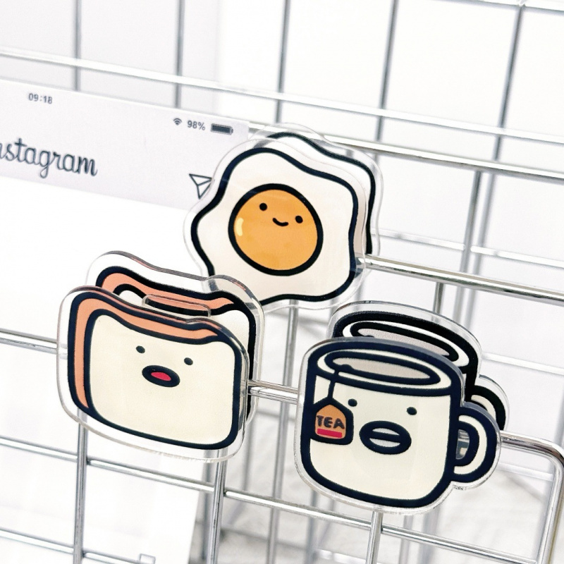 1pc Cute Toast Fried Egg Tea C - Stationery Warehouse recension och pris