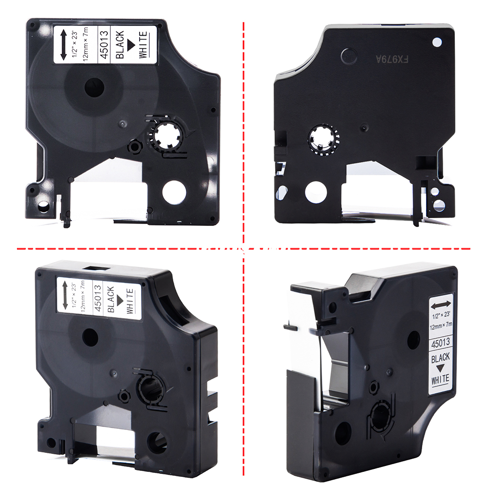 45013 Label Tape Black on Whit - Label Printer Tape recension och pris