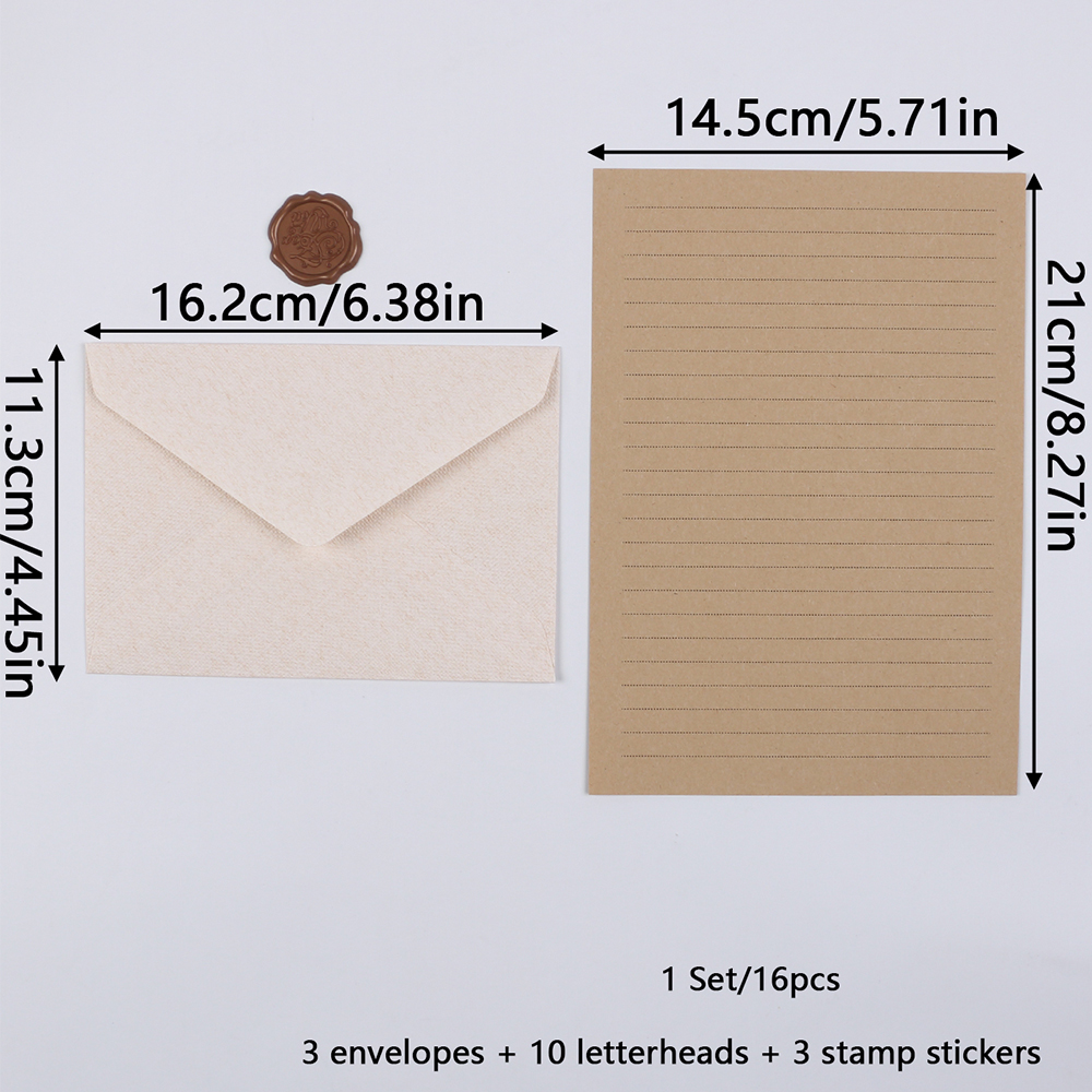 Stationery Set with Envelopes  - Letter Envelope Kraft recension och pris