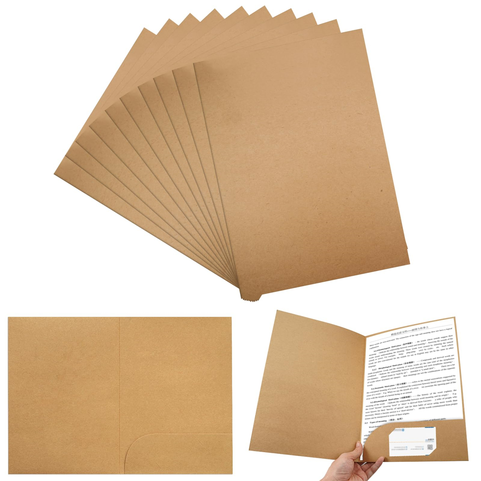 10pcs Kraft Paper Document Hol - Letter Envelope Kraft recension och pris