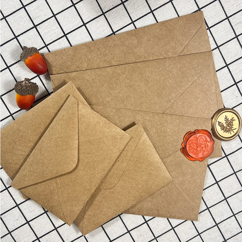 50pcs Kraft Brown Paper Envelo - Letter Envelope Kraft recension och pris