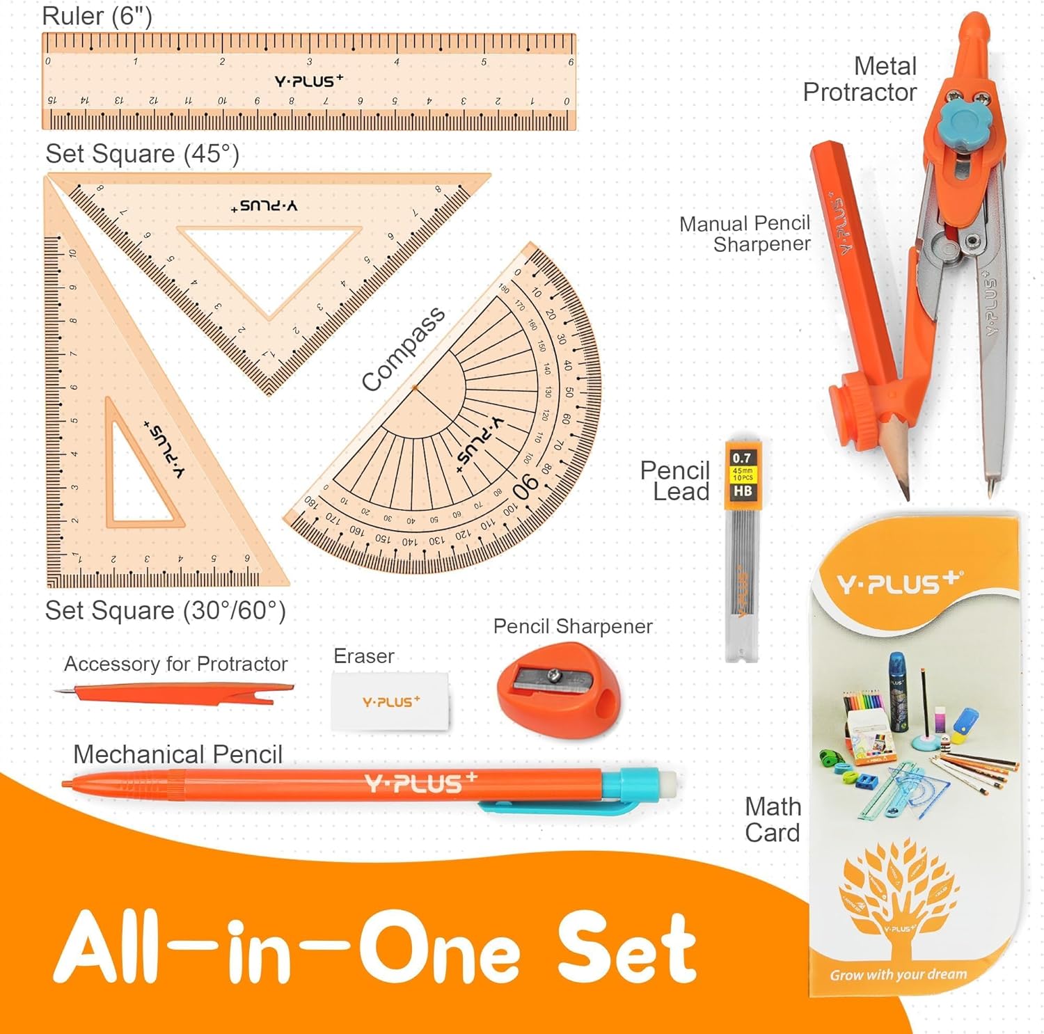 12 Pcs Geometry Set for Studen - Compass Geometry Set recension och pris