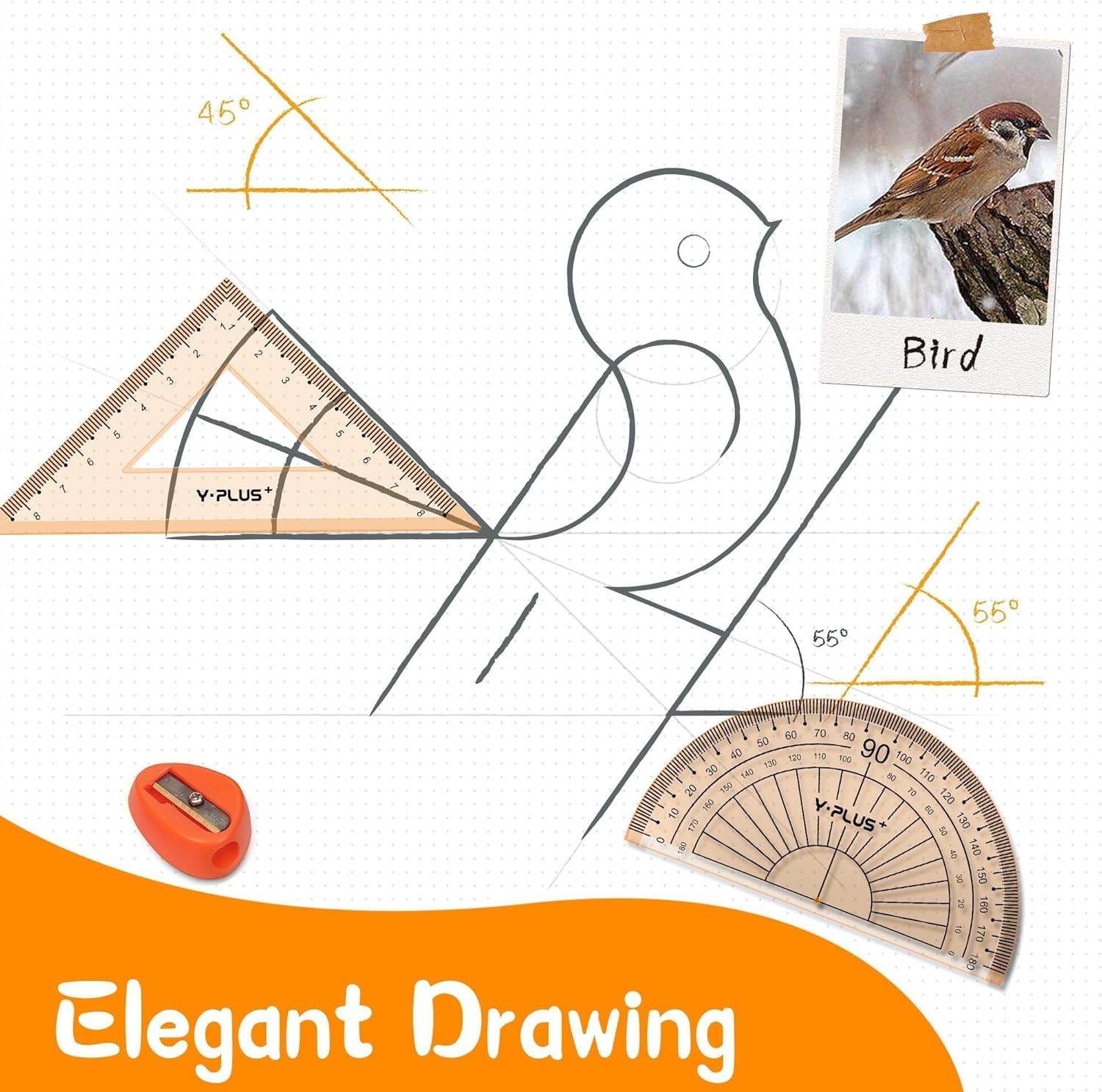 12 Pcs Geometry Set for Studen - Compass Geometry Set recension och pris